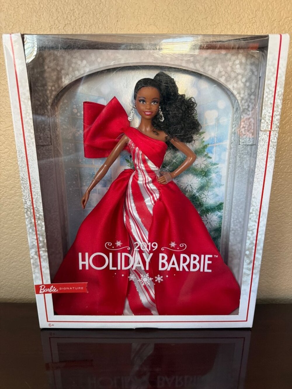 2019 Holiday Barbie African American Doll Red Gown Barbie Signature NEW NRFB